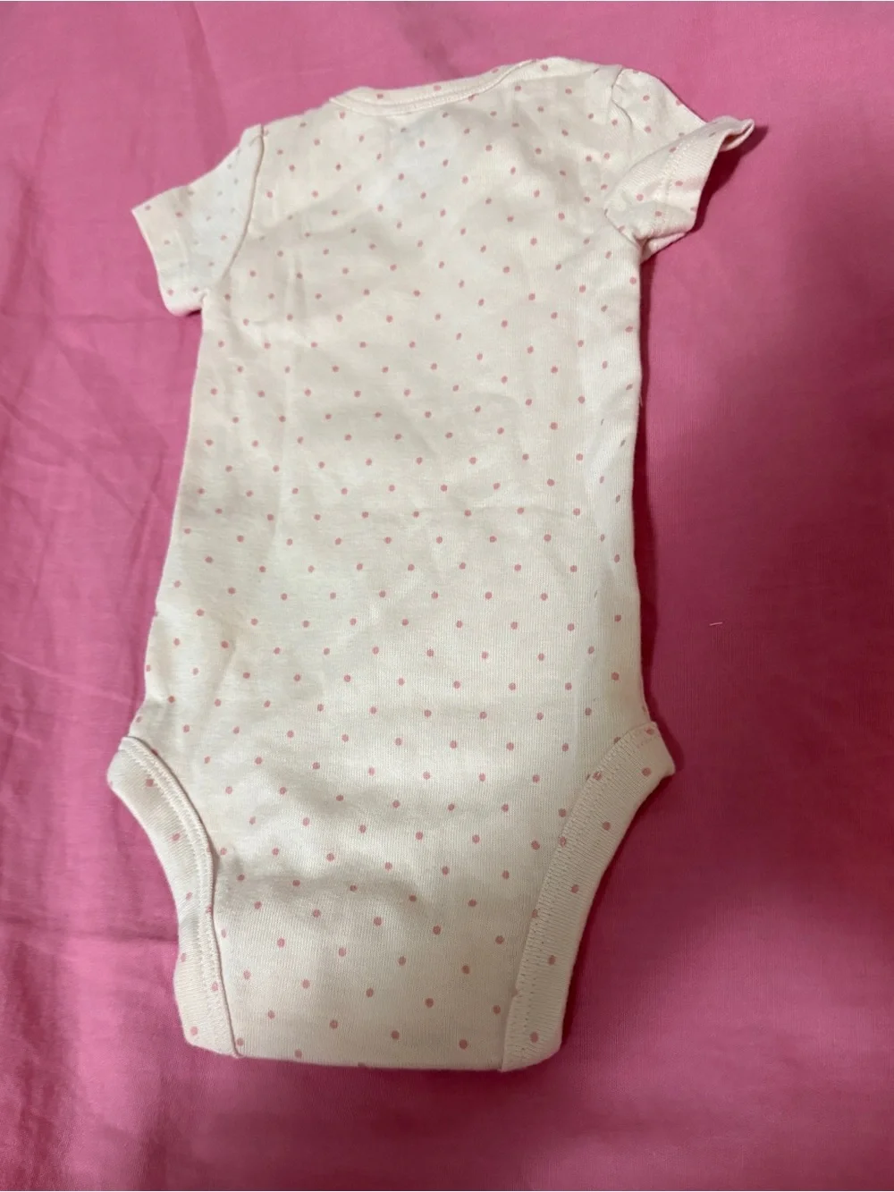 Carter's Light Pink Short-Sleeve One-Piece with Pink Dots - Newborn Size
